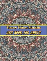 Flowers mandala pattern Art book for adult