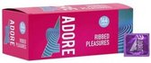 Adore Ribbed Pleasure condooms 144 stuks - Drogisterij - Condooms - Transparant - Discreet verpakt en bezorgd