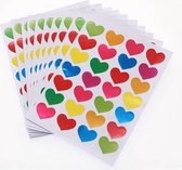 Akyol - Super leuke 10 vellen beloningsstickers voor kinderen – Gekleurde egale hartjes – Kinderstickers – Hobby stickers
