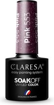 Claresa UV/LED Gellak Roze #553 - 5ml. - Glitter, Roze - Glanzend - Gel nagellak