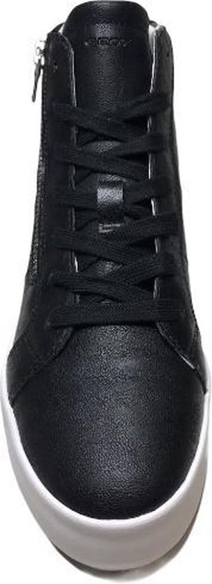Geox Blomiee B dames rits/veter hoge sneaker zwart / glitter antracite mt  37 | bol.com