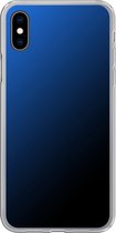 Apple iPhone X/Xs - Smart cover - Blauw Zwart - Transparante zijkanten
