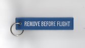 REMOVE BEFORE FLIGHT - Aviation Tag - Blauw - Witte Letters