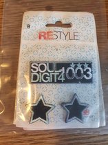 Restyle strijkapplicatie 'soul digit4 1003' 3x3 applicaties
