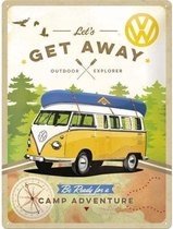 3D wandbord Volkswagen "Let's get away" 30x40cm