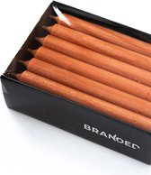 Marqué par | Bougies chandelles 19,5 cm | Cognac | 18 pièces