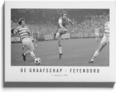 Walljar - De Graafschap - Feyenoord '73 - Zwart wit poster