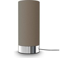 B.K.LICHT - Klassieke Tafellamp - dimbaar met touch - taupe bedlamp - voor slaapkamer - E14 fitting - h.: 24.5cm