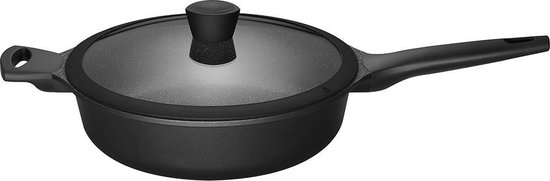 Sola Fair Cooking Hapjespan - Ø 28 cm - Aluminium Pan met Anti-aanbaklaag - Zwart/Wit