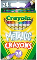 Crayola - Metallic Waskrijtjes - Voor kinderen - 24 stuks