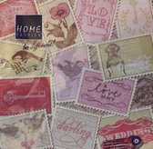 Home Fashion - servetten - 33 x 33 - lunchservetten  - Romantic Stamps
