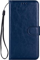 iPhone 11 Pro Max Hoesje - Leer Portemonnee Book Case Wallet - Apple iPhone 11 Pro Max - Midnight Blue/Blauw