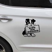 Dog on board sticker - auto sticker - hond in de auto
