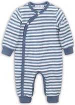 Dirkje - Boxpakje - Blue Melee + Soft Green gestreept - Maat 68