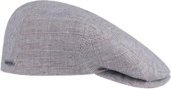 Stetson Kent linnen zomerpet flatcap lichtblauw bruin ruitje maat 55 S |  bol.com