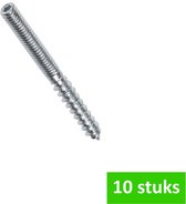 FISPROFI stokeinde M8 x 100 mm | verzinkt | 10 STUKS