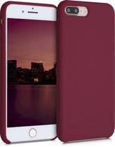 kwmobile telefoonhoesje voor Apple iPhone 7 Plus / iPhone 8 Plus - Hoesje met siliconen coating - Smartphone case in rabarber rood