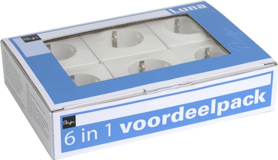 Plieger Luna Voordeelpak 6x Inbouw stopcontact met randaarde - Aluminium |  bol.com