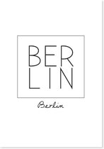 Schilderij Berlin/Berlijn, 4 maten, zwart-wit, Premium print
