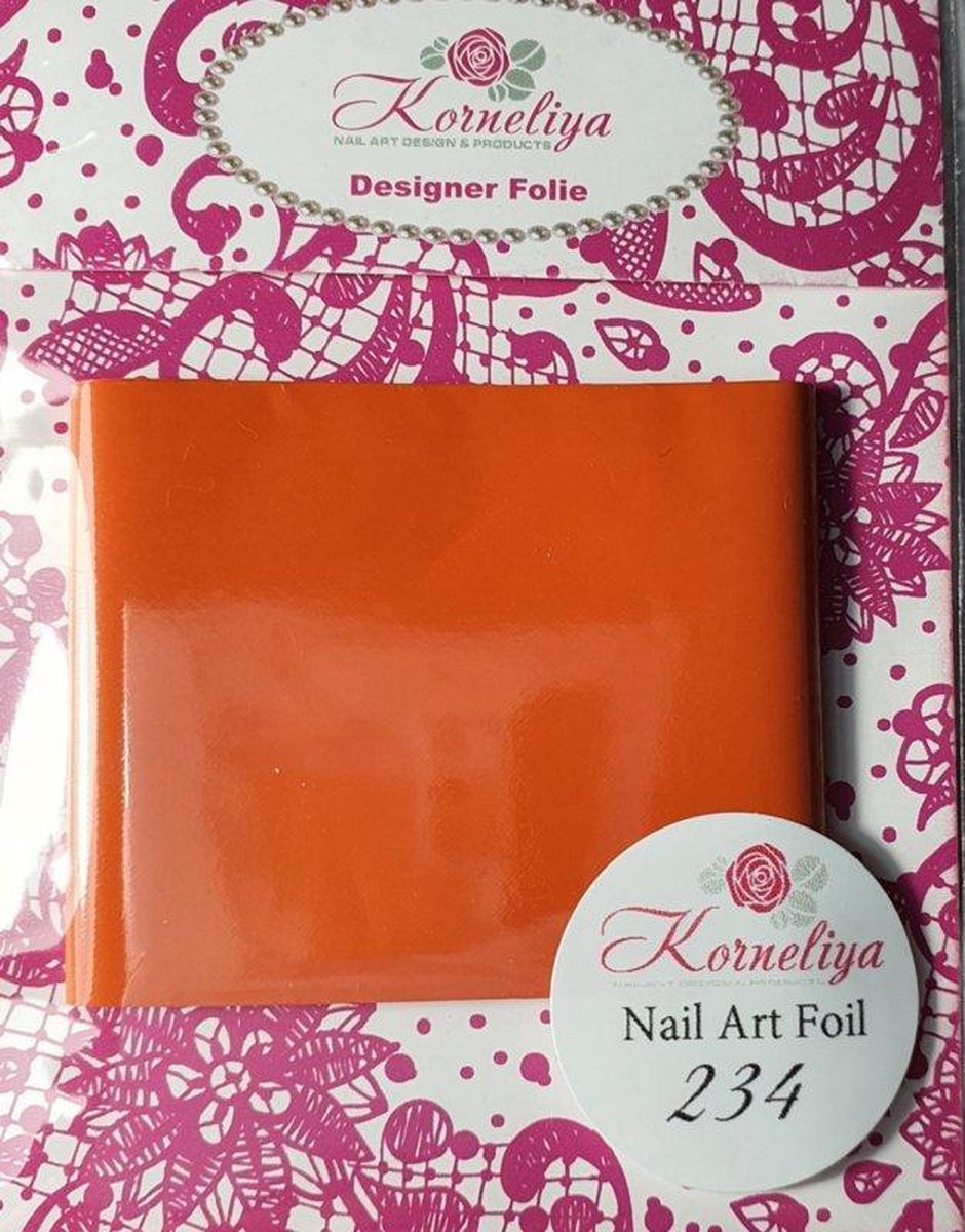 Goedkoopste Korneliya Nailart folie - Transfer folie - Nagel Folie Mat CraquelÃ© Rood Oranje 234