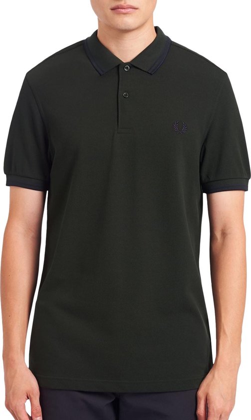 Fred Perry Fred Perry Twin Tipped Poloshirt - Mannen - donkergroen - navy