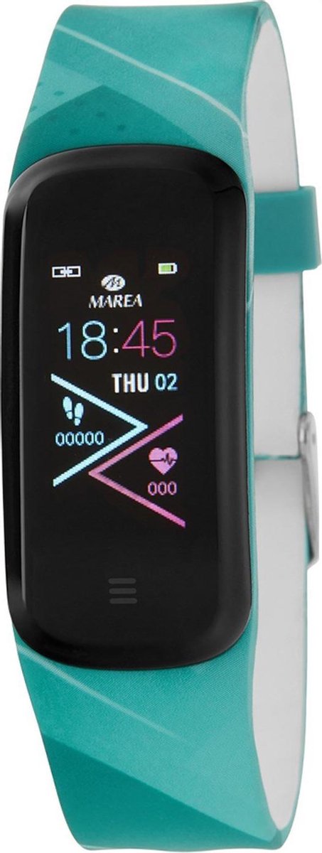 Marea smartwatch turquoise rubberen band B58005/3 | bol.com