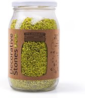 Decoratie grind/zand- Pot ca 1200 gram lime groen- Deco granulaat