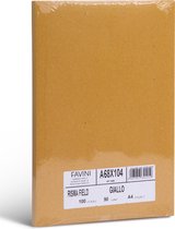 Rismafield recycle papier met hooi 100 vel A4 90 g/m2 kleur Geel GIALLO Favini Made in Italy