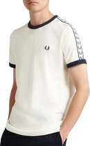 Fred Perry - T-Shirt Wit M6347 - Maat XXL - Modern-fit