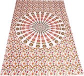 Myroundie – roundie - rechthoekig strandlaken – strandkleed - yoga kleed - picknickkleed - speelkleed - muurkleed - 100% katoen - 140 x 210 cm - 807