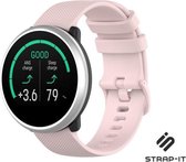 Siliconen Smartwatch bandje - Geschikt voor  Polar Unite siliconen bandje - roze - Strap-it Horlogeband / Polsband / Armband