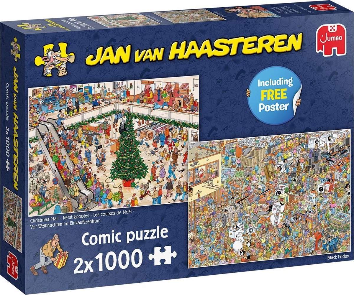 Jan Van Haasteren Kerstkoopjes & Black Friday puzzel - 2 x 1000 stukjes - Jan van Haasteren