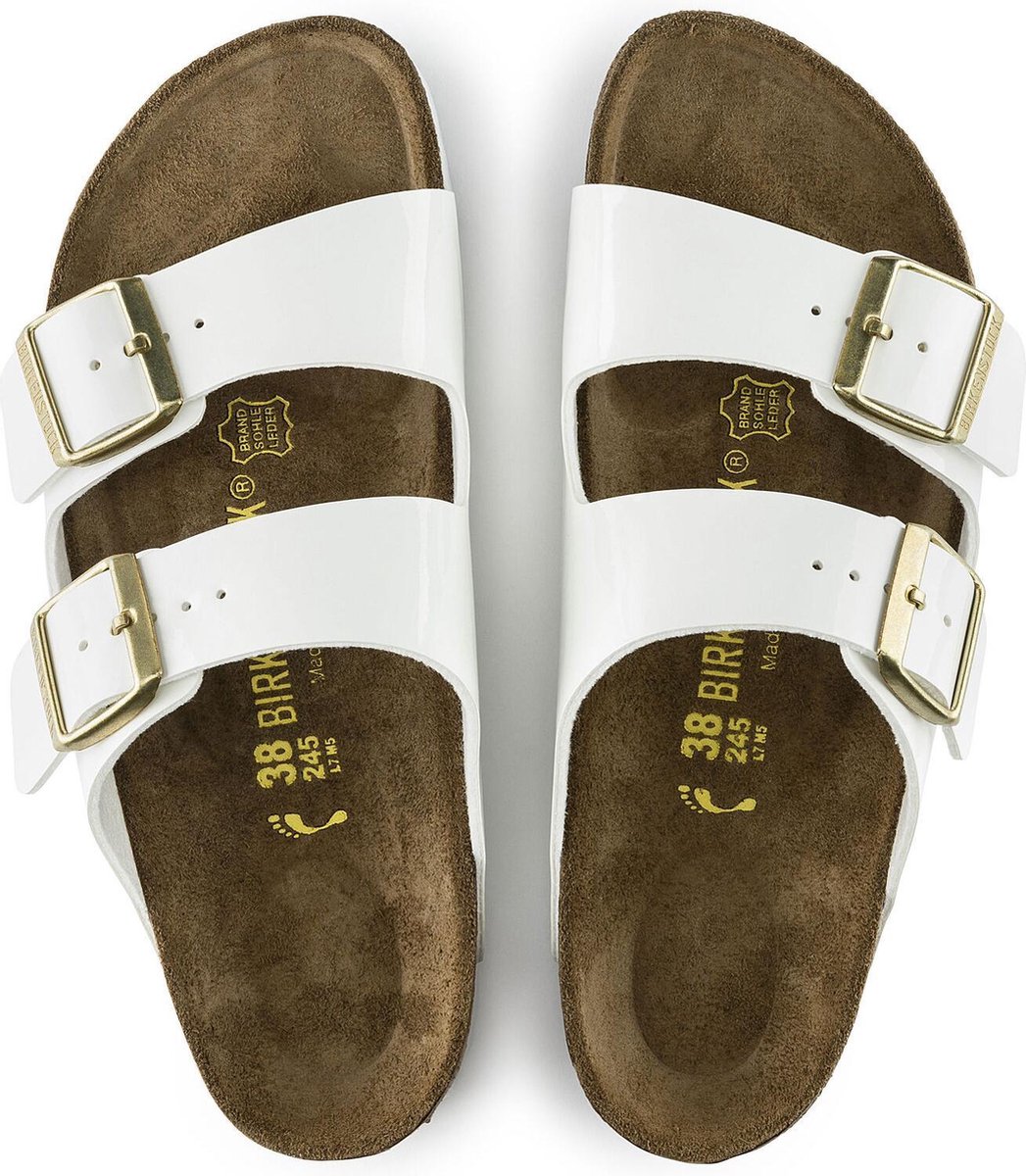 Birkenstock Arizona Dames Slippers Birko-flor Regular Wit