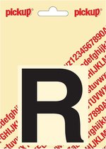 Pickup plakletter Helvetica 80 mm - zwart R