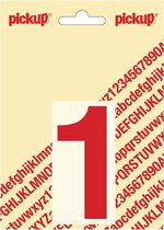 Pickup plakcijfer Helvetica 80 mm - rood 1