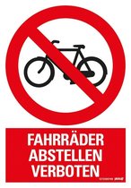 Pickup kunststoff Schild 23x33 cm FAHRRÄDER ABSTELLEN VERBOTEN