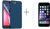 iPhone 7/8 plus hoesje blauw - iPhone 7/8 plus siliconen case - hoesje Apple iPhone 7/8 plus blauw – iPhone 7/8 plus hoesjes cover hoes - telefoonhoes iPhone 7/8 plus - 1x screenpr