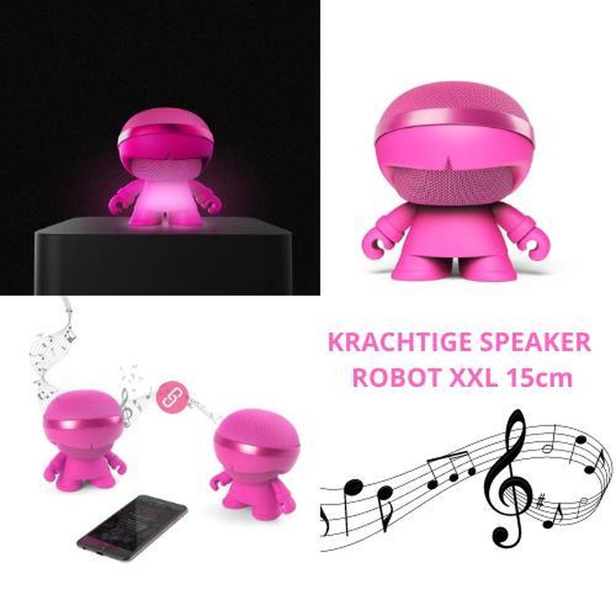 Enceinte Bluetooth sans fil avec éclairage XOOPAR couleur Rose XL | bol.com