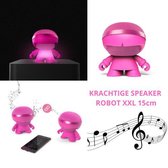 Xoopar – XXL  Xboy 15cm - 3 W Mono - Bluetooth box - Metal - 2 in 1 - Selfie & Portable speaker - Hippe krachtige speaker - Bluetoothbox robot – Speaker voor op reis – Portable speaker voor f