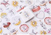 stickers Konijn Pasen decoratie washi 46 stuks