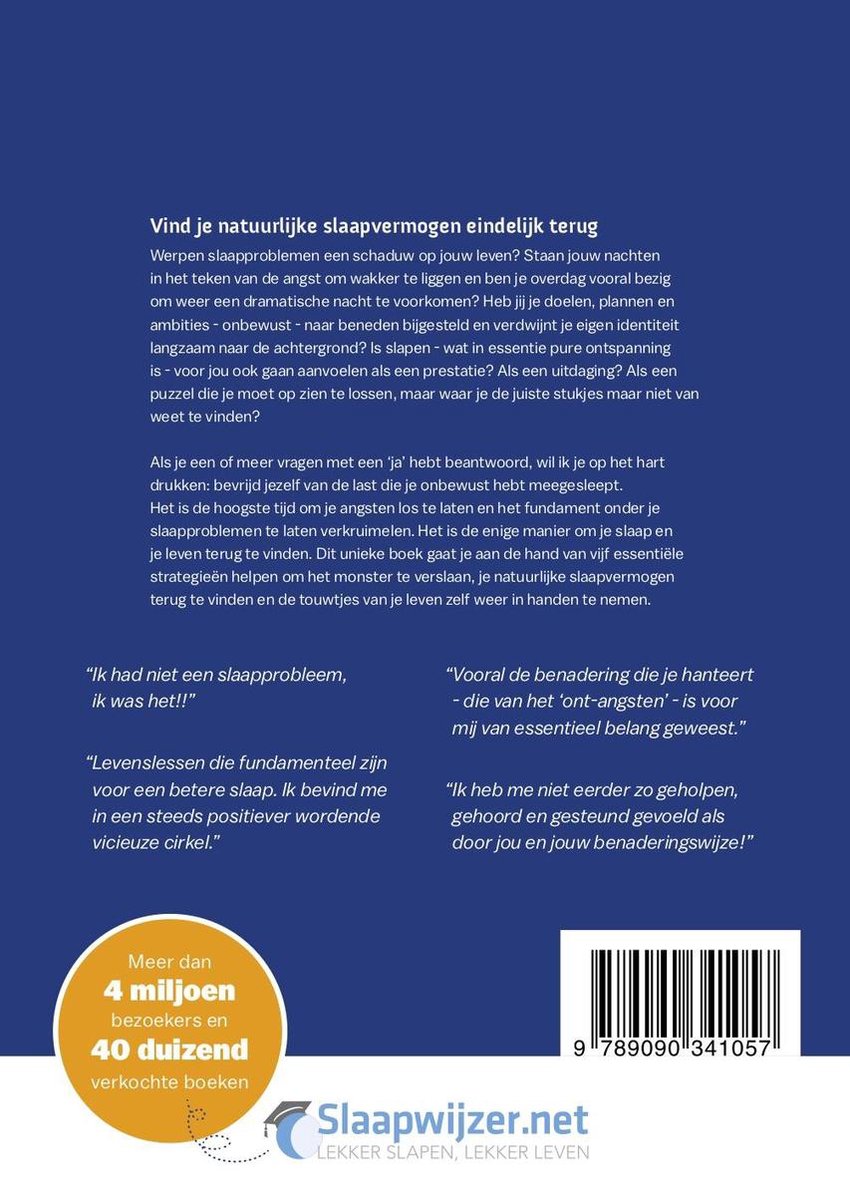 Chronische slapeloosheid: versla het 'monster' - back cover