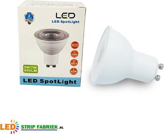 LED spot GU10 Warm Wit 2700K dimbaar ! 5W A+ Vervangt 50W Inbouwspot