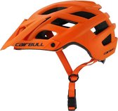 Mountainbike Helm - Fietshelm MTB - Oranje - Mat - Verstelbaar - Maat: 55-61CM