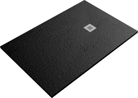 Composiet douchebak Slim Eco 100x130 cm leisteen zwart