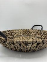 Gevlochten schaal met handvat - 40 cm