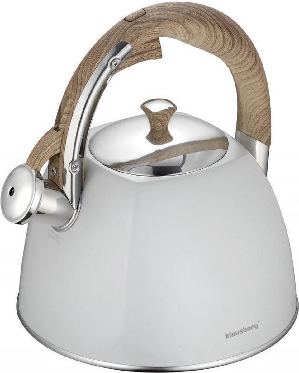 Klausberg KB-7500 fluitketel - 3L - rvs - alle warmtebronnen
