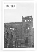 Walljar - Station Den Bosch '50 - Zwart wit poster