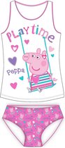 Peppa Pig Kinder OndergoedSet Meisjes 2-delig Maat 122/128 Wit/Roze