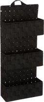 Five® Wandorganizer gevlochten zwart - Zwart - Decoratief