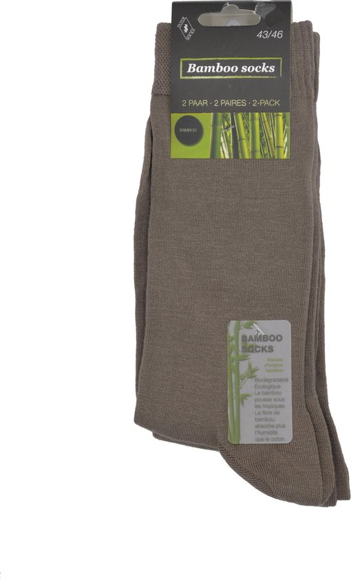 Bamboe sokken voor heren - 6 PAAR - Beige - mannen maat 39/42 - Hoge kwaliteit - ZEER SOEPEL